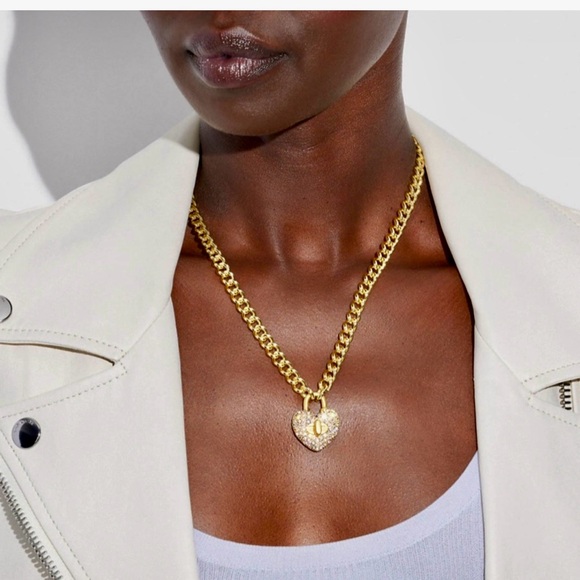 Coach Heart Pink Multi Turnlock Pavé Chain Link Necklace - Picture 16 of 16